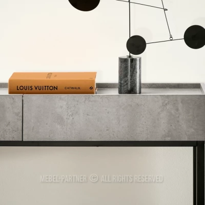 Konsolentisch ARVID - Beton / Schwarz