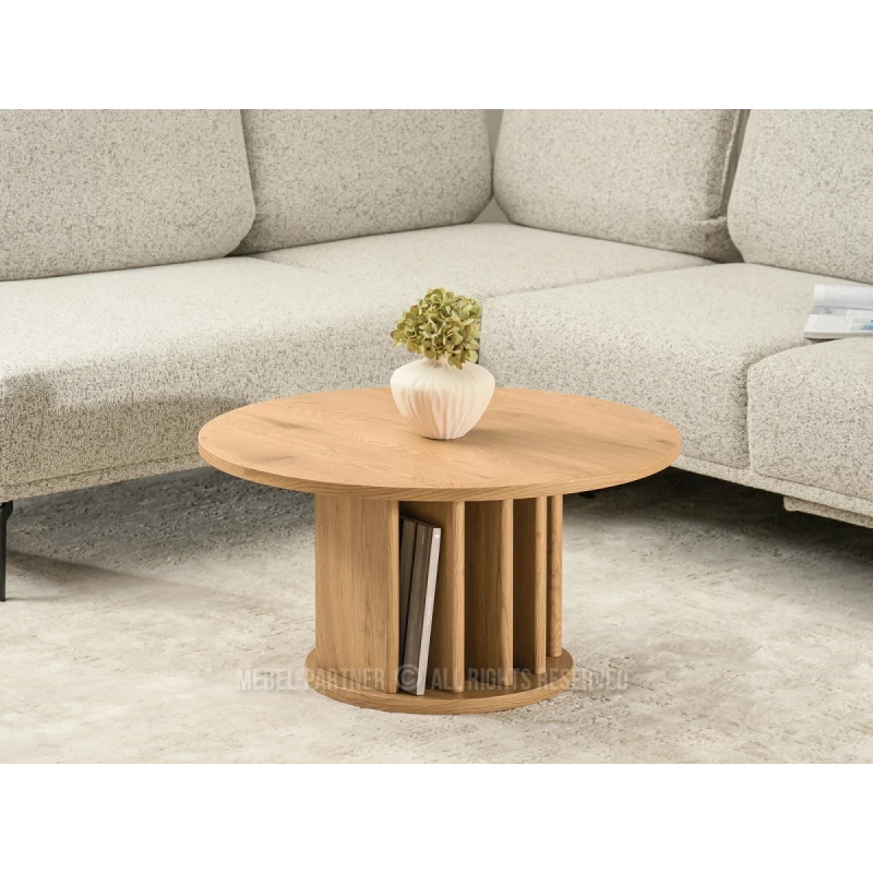 Runder Couchtisch SEVERIN - Eiche