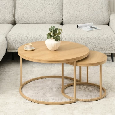 JACEK Couchtisch-Set – Eiche