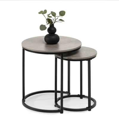 Couchtisch-Set JACEK S - Beton / Schwarz
