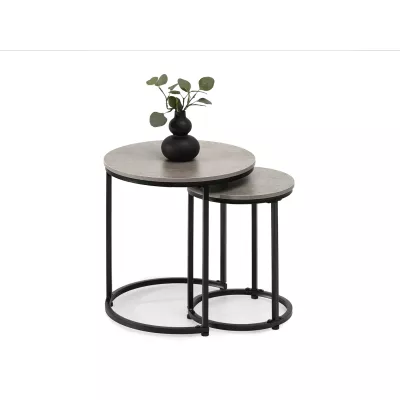 Couchtisch-Set JACEK S - Beton / Schwarz