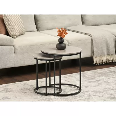 Couchtisch-Set JACEK S - Beton / Schwarz