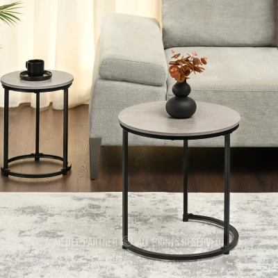 Couchtisch-Set JACEK S - Beton / Schwarz