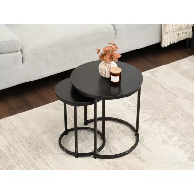 JACEK S Couchtisch-Set – schwarz