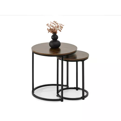 Couchtisch-Set JACEK S - Walnuss / Schwarz