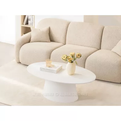 Ovaler Couchtisch ELIAM - weiß