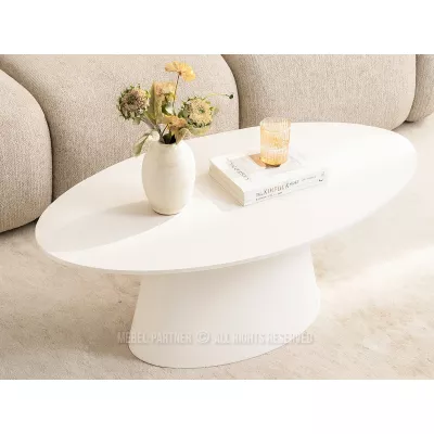 Ovaler Couchtisch ELIAM - weiß