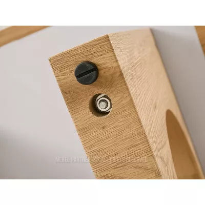 RICOS Couchtisch – weißer Marmor / Eiche