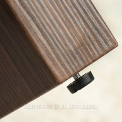 RICOS Couchtisch – schwarzer Marmor / Walnuss