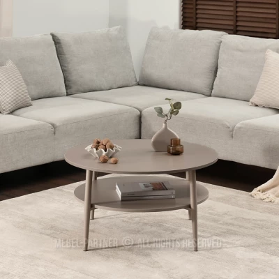 Runder Couchtisch TODOR - beige
