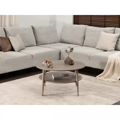 Runder Couchtisch TODOR - beige