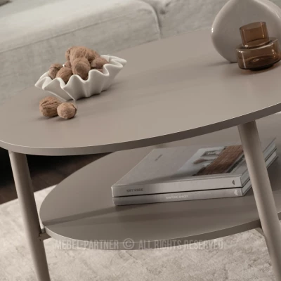 Runder Couchtisch TODOR - beige