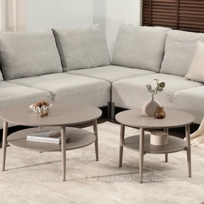 Runder Couchtisch TODOR - beige