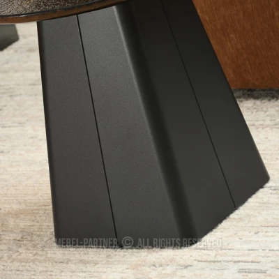 Designer-Couchtisch HAPR – Bronzeglas / Schwarz