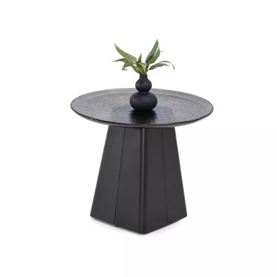 Designer-Couchtisch HAPR – Rauchglas / Schwarz