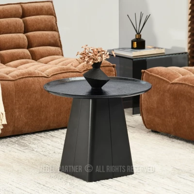 Designer-Couchtisch HAPR – Rauchglas / Schwarz