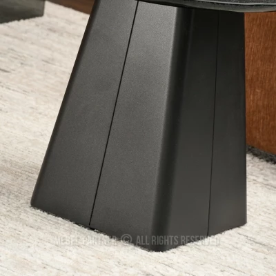 Designer-Couchtisch HAPR – Rauchglas / Schwarz