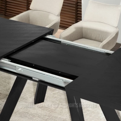 Ausziehbarer Esstisch 180(380)x100 ZENON - schwarz