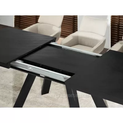 Ausziehbarer Esstisch 180(380)x100 ZENON - schwarz