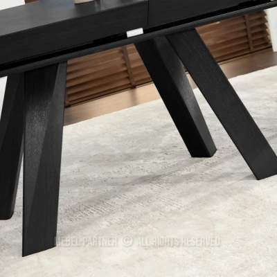 Ausziehbarer Esstisch 180(380)x100 ZENON - schwarz