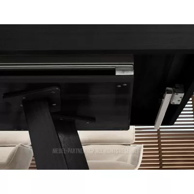 Ausziehbarer Esstisch 180(380)x100 ZENON - schwarz