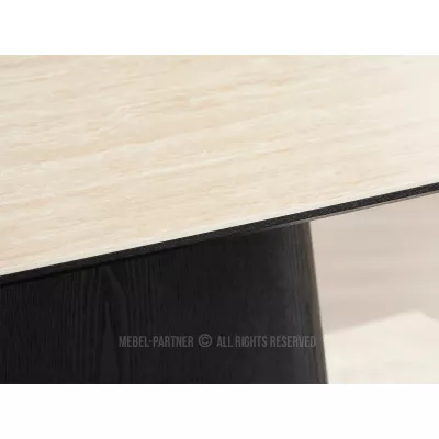 Moderner Esstisch MALAKAI - beige / schwarz