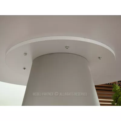 Runder Esstisch 120 cm DONIS - grauer Marmor / grau