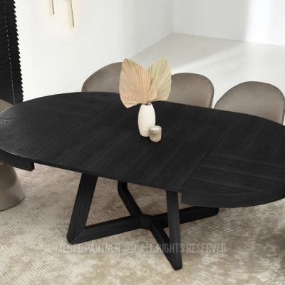 Runder Ausziehtisch 130(230)x130 SABRIN - schwarz