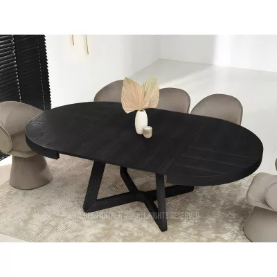 Runder Ausziehtisch 130(230)x130 SABRIN - schwarz