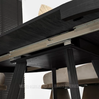 Runder Ausziehtisch 130(230)x130 SABRIN - schwarz