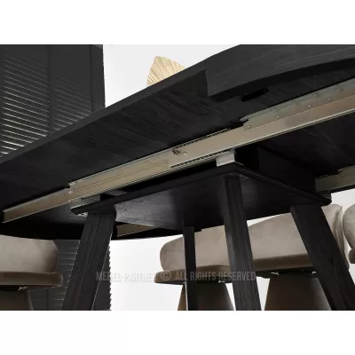 Runder Ausziehtisch 130(230)x130 SABRIN - schwarz