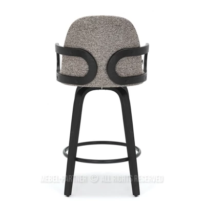 DAISY gepolsterter Barhocker – dunkelbeige/schwarz