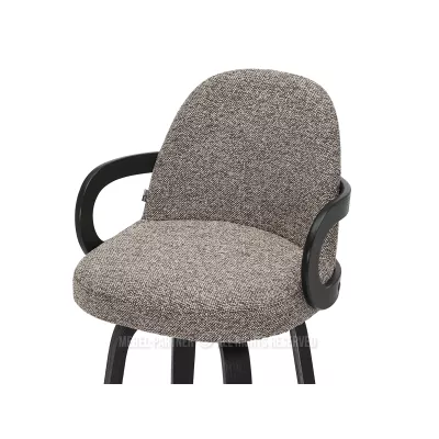DAISY gepolsterter Barhocker – dunkelbeige/schwarz