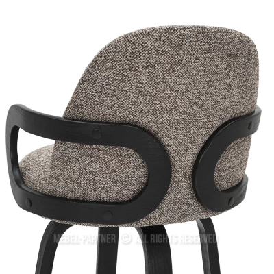 DAISY gepolsterter Barhocker – dunkelbeige/schwarz