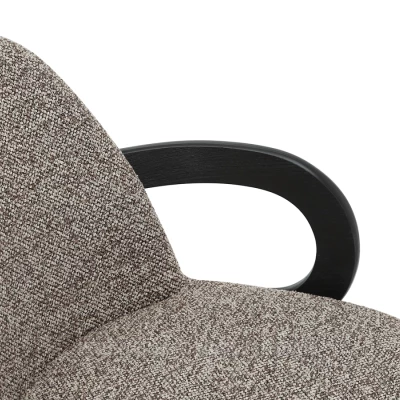 DAISY gepolsterter Barhocker – dunkelbeige/schwarz