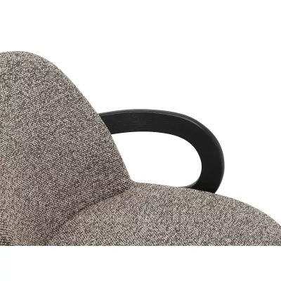 DAISY gepolsterter Barhocker – dunkelbeige/schwarz