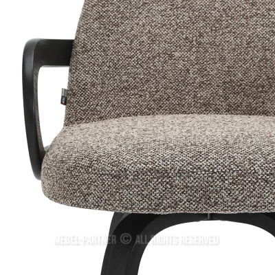 DAISY gepolsterter Barhocker – dunkelbeige/schwarz