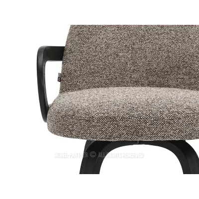 DAISY gepolsterter Barhocker – dunkelbeige/schwarz