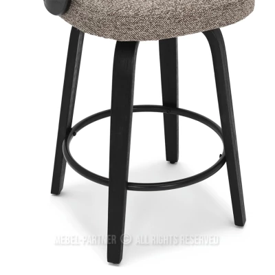 DAISY gepolsterter Barhocker – dunkelbeige/schwarz