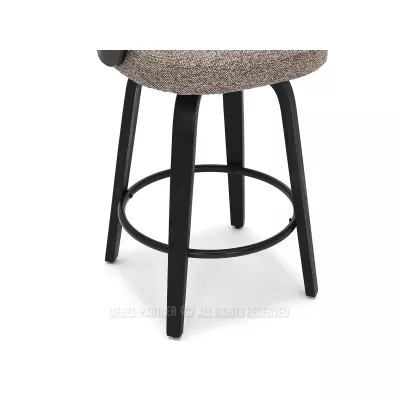 DAISY gepolsterter Barhocker – dunkelbeige/schwarz