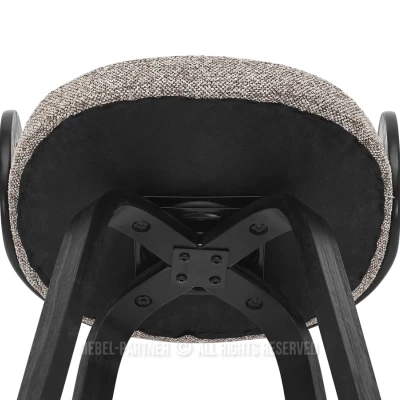 DAISY gepolsterter Barhocker – dunkelbeige/schwarz