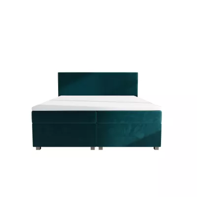 Doppelbett mit Polsterung 180x200 cm und Stauraum, ASSAR - Benzin
