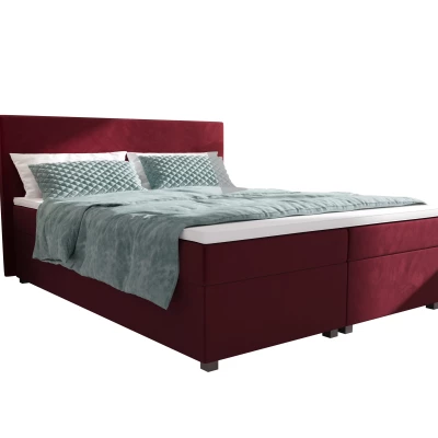 Doppelbett mit Polsterung 180x200 mit Stauraum ASSAR - rot
