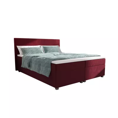 Doppelbett mit Polsterung 180x200 mit Stauraum ASSAR - rot