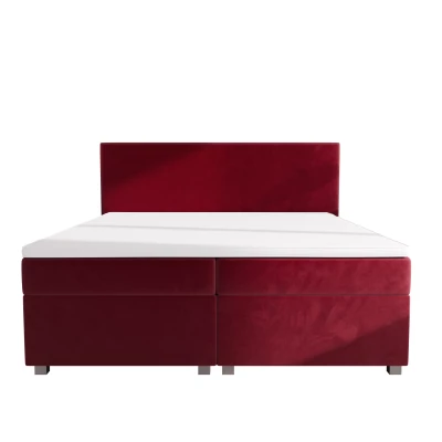 Doppelbett mit Polsterung 180x200 mit Stauraum ASSAR - rot