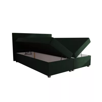 Doppelbett mit Polsterung 180x200 mit Stauraum ASSAR - dunkelgrün 1