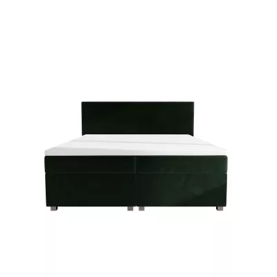 Doppelbett mit Polsterung 180x200 mit Stauraum ASSAR - dunkelgrün 1