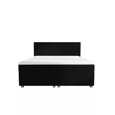 Doppelbett mit Polsterung 160x200 mit Stauraum ASSAR - schwarz