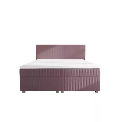 Doppelbett mit Polsterung 160x200 cm und Stauraum ASSAR - rosa