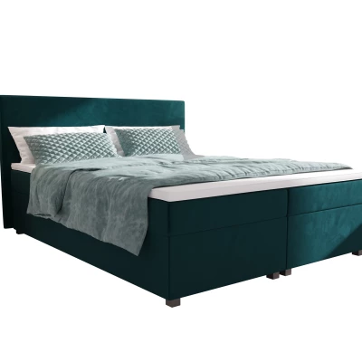Doppelbett mit Polsterung 160x200 mit Stauraum, ASSAR - Benzin